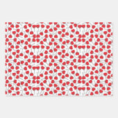 Red Lollipops, Herz Lollipops, Lollipop Muster Geschenkpapier Set (Vorderseite 2)
