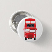 Red London Bus Abzeichen Button (Vorne & Hinten)