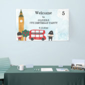 Red London Bus & Clock Tower Kindergeburtstag Part Banner (Messeveranstaltung)