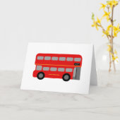 Red London Bus Karte (Gelbe Blume)