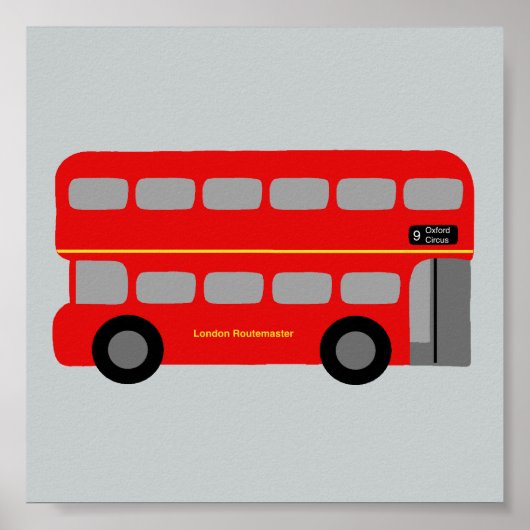 Red London Bus Poster (Vorne)