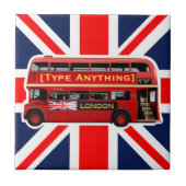 Red London Bus Theme Fliese (Vorderseite)