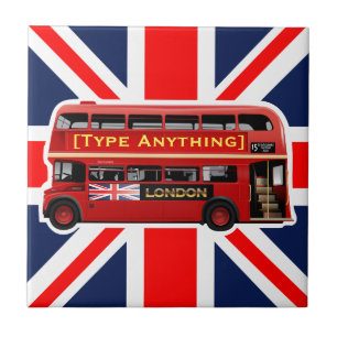 Red London Bus Theme Fliese