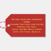 Red London Bus Themed Geschenkanhänger (Rückseite Horizontal)