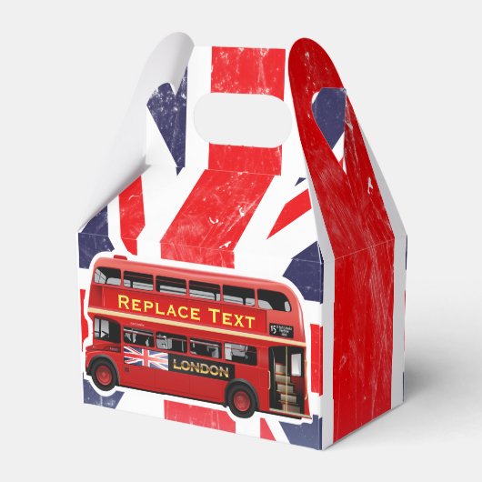 Red London Bus Themed Geschenkschachtel (Rückseite)