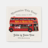 Red London Bus Themed Serviette (Vorderseite)