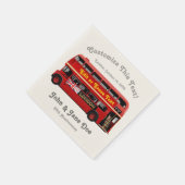 Red London Bus Themed Serviette (Ecke)