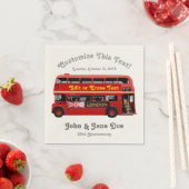 Red London Bus Themed Serviette (Beispiel)
