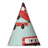 Red London Bus Vintages Muster Partyhütchen (Rechts)