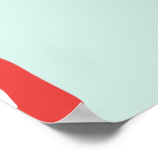 Red London Bus Vintages Muster Poster (Ecke)