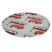 Red London Bus Vintages Muster Schneidebrett (Ecke)