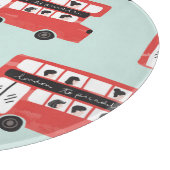 Red London Bus Vintages Muster Schneidebrett (Ecke)