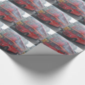 Red London Bus Wrapping Paper Geschenkpapier (Ecke)