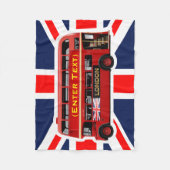 Red London Doppeldecker Bus Fleecedecke (Vorderseite)