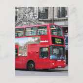 Red London Double Decker Bus, England Postkarte (Vorderseite)