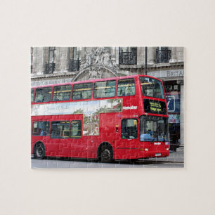 Red London Double Decker Bus, England Puzzle
