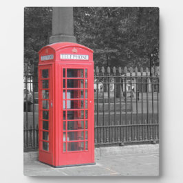 Red London Phonebox Fotoplatte