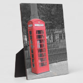 Red London Phonebox Fotoplatte (Seite)