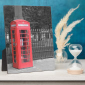Red London Phonebox Fotoplatte (Seite)