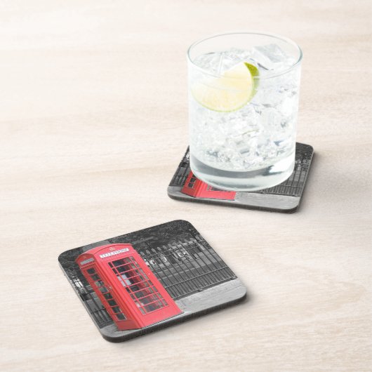 Red London Phonebox Getränkeuntersetzer (Rechte Seite)