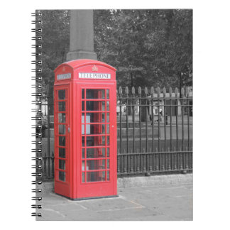 Red London Phonebox Notizblock