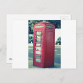 Red London Telefone Box Postkarte (Vorne/Hinten)