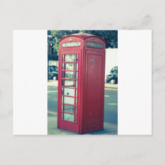 Red London Telefone Box Postkarte