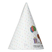 Red Long Hair Dackel Cartoon Dog - Geburtstag Partyhütchen (Links)