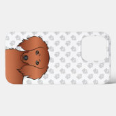 Red Long Hair Dackel Niedlich Cartoon Dog Case-Mate iPhone Hülle (Rückseite (Horizontal))