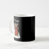 Red Long Hair Dackel Santa Dog Weihnachtsschnee Kaffeetasse (Vorderseite Links)