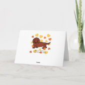 Red Long Hairs Dackel Vielen Dank Dankeskarte (Rückseite)