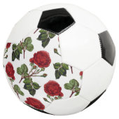 Red Long Steam Rose Muster Fußball (Dreiviertel)