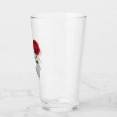Red Long Stem Rose Glas (Links)