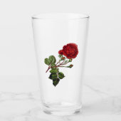 Red Long Stem Rose Glas (Vorderseite)