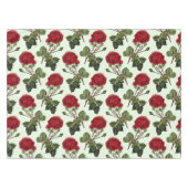Red Long Stem Rose Muster Minze Green Hintergrund Tischdecke (Vorderseite (Horizontal))