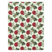 Red Long Stem Rose Muster Minze Green Hintergrund Tischdecke (Vorderseite)