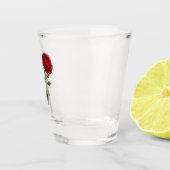 Red Long Stem Rose Schnapsglas (Rechts)
