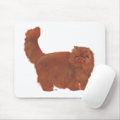 Red Longhair Persian Cat Mousepad (Mit Mouse)