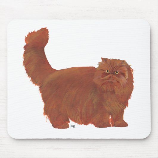 Red Longhair Persian Cat Mousepad (Vorne)