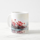 Red Lotus Blume auf Ihrer Tasse (Vorderseite Links)