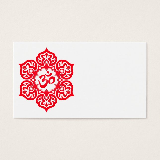 Red Lotus Blume Om (Vorderseite)
