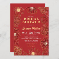 Red Lotus Blume Oriental Floral Wedding