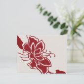 Red Lotus Blume Postkarte (Stehend Vorderseite)