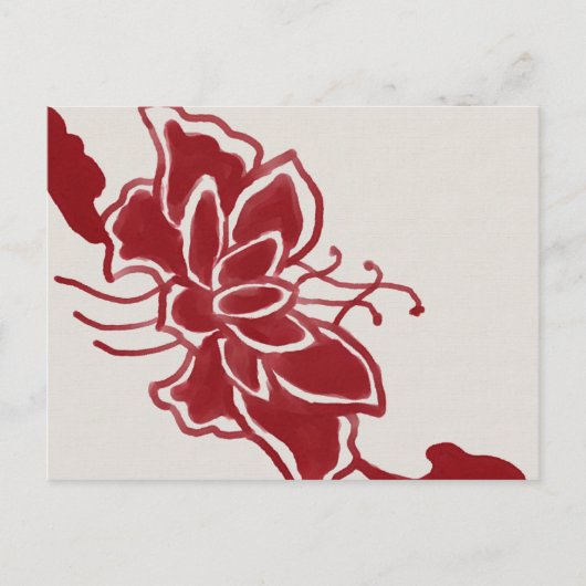 Red Lotus Blume Postkarte (Vorderseite)