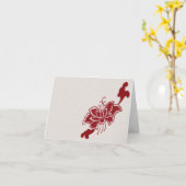 Red Lotus Blumen Note Card Karte (Gelbe Blume)