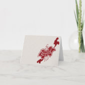 Red Lotus Blumen Note Card Karte (Vorderseite)