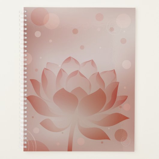 Red Lotus Glow Hardcover Planner Planer (Vorderseite)