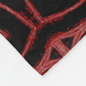Red Lotus in Black Fleece Blanket (Ecke)