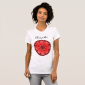 Red Lotus Mandala Namaste Typografie Yoga Custom T-Shirt (Vorne ganz)