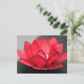 Red Lotus Postkarte (Stehend Vorderseite)